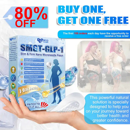 FDA Official Store | Myo Clinic GLP-1 Slim & Firm Nano Microneedle Patch with Collagen, Turmeric & Matrixyl 3000丨Obesity, Cardiovascular Disease, Diabetes, Sleep Apnea, Joint Problems and More